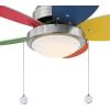Westinghouse Lighting 7223600 Roundabout Indoor Ceiling Fan with Light, 30 Inch, Brushed Nickel(LED Lights)