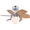 Westinghouse Lighting 7236900 Origami Indoor Ceiling Fan with Light, 24 Inch, Chrome(Chrome)