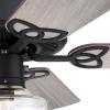 Westinghouse Lighting 7304800 Scholar, Vintage-Style LED Ceiling Fan with Light, 52 Inch, Matte Black Finish, Clear Glass