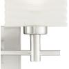 Westinghouse White 6303900 Alexander Two-Light Indoor Wall Fixture, Brushed Nickel Finish with Rippled Glazed Glass