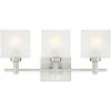 Westinghouse 6304100 Alexander Four-Light Indoor Wall Fixture, Brushed Nickel Finish with Rippled White Glazed Glass(Contemporary)