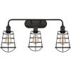 Westinghouse 6338000 Oliver Three-Light Indoor Wall Fixture, Oil Rubbed Bronze Finish with Cage Shades, 3(Oil-Rubbed Bronze)