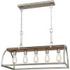 Westinghouse 6351700 Oak Lane Five-Light Indoor Chandelier, Barnwood & Galvanized Steel