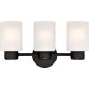 Westinghouse 6354100 Sylvestre Three-Light Indoor Wall Fixture, Oil Rubbed Bronze Finish with Frosted Glass