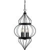 Westinghouse 6368600 Salma Four-Light Indoor Chandelier, Matte Black Finish