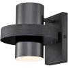Westinghouse 6369100 Exton One-Light Indoor Wall Sconce Light Fixture, Distressed Aluminum Finish with Gun Metal Shade, Black(Wall Sconce)