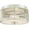 Westinghouse 6371000 Morrison Three-Light Indoor Vanity Light Wall Fixture, Oil Rubbed Bronze Finish with Mesh Shades(Brushed Nickel)
