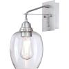 Westinghouse 6574100 Eldon Two-Light Indoor Wall Fixture, Aluminum Finish with Clear Glass, Brushed Nickel(Brushed Nickel)