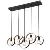 Westinghouse 6575700 Olympus Five-Light Indoor Chandelier, Matte Black Finish with Textured Gold Accents