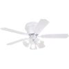 Westinghouse Contempra Trio 42 Inch Ceiling Fan with Light, Indoor White Ceiling Fan for Small Rooms, Reversible Blades White/White Washed Pine, LED Bulbs Included