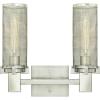 Westinghouse Lighting 6330400 Adler Two-Light Indoor Wall Fixture, Brushed Nickel Finish with Mesh Shades(2-Light Wall Fixture)