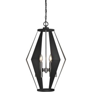 Westinghouse 6367700 Coltin Six-Light Indoor Chandelier, Matte Black Finish with Dark Pewter Accents