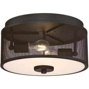 Westinghouse 6371000 Morrison Three-Light Indoor Vanity Light Wall Fixture, Oil Rubbed Bronze Finish with Mesh Shades(Oil-Rubbed Bronze)