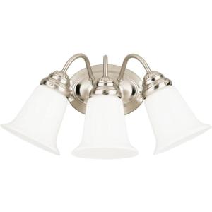 Westinghouse 6649700 Three-Light Interior Wall Fixture, No Size, Brushed Nickel