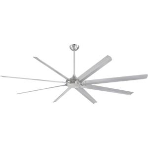 Westinghouse 7224800 100-Inch Industrial Ceiling Fan, HVLS Indoor/Outdoor Large Commercial Ceiling Fan with Remote, High Airflow DC Motor, Black Finish(Brushed Nickel)