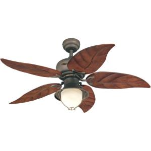 Westinghouse 7236200 Oasis Indoor/Outdoor Ceiling Fan with Light, 48 Inch, Oil Rubbed Bronze(LED Lights)