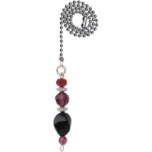 Westinghouse 7729400 Burgundy and Orange Beads Pull Chain, Chrome