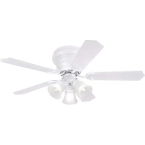 Westinghouse Contempra Trio 42 Inch Ceiling Fan with Light, Indoor White Ceiling Fan for Small Rooms, Reversible Blades White/White Washed Pine, LED Bulbs Included