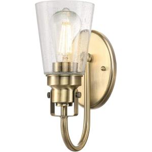 Westinghouse Lighting 6334000 Ashton Three-Light Indoor Wall Fixture, Antique Brass Finish with Clear Seeded Glass(Antique Brass)