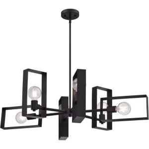 Westinghouse Lighting 6575600 Porter Six-Light Indoor Chandelier, Matte Black Finish