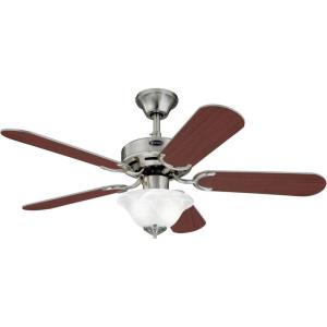 Westinghouse Lighting 7237500 RICHBORO SE Indoor Ceiling Fan with Light, 42 Inch, Brushed Nickel(LED Lights)