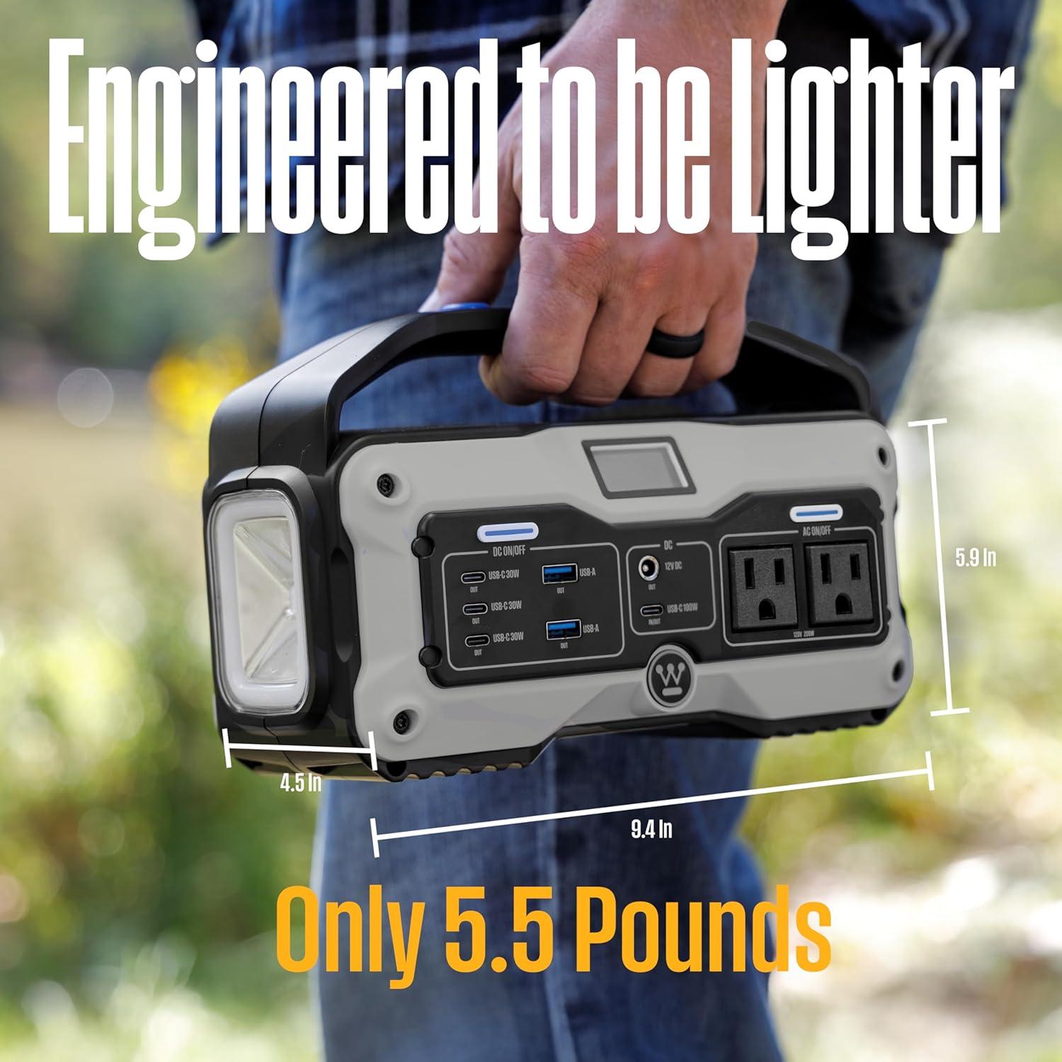 image:imageWestinghouse iGen400s 400 Watt 275Wh Portable Power Station and Solar Generator with LED and DC Outlet for Camping Home Travel IndoorOutdoor Use Solar Panel Not Included