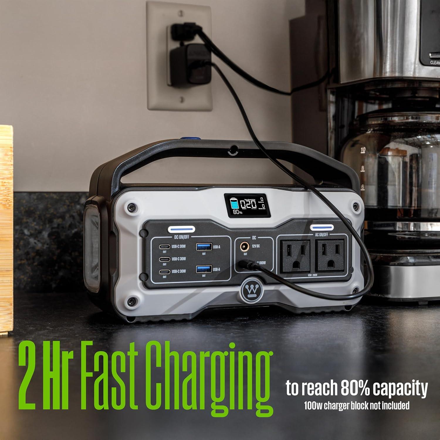 image:imageWestinghouse iGen400s 400 Watt 275Wh Portable Power Station and Solar Generator with LED and DC Outlet for Camping Home Travel IndoorOutdoor Use Solar Panel Not Included
