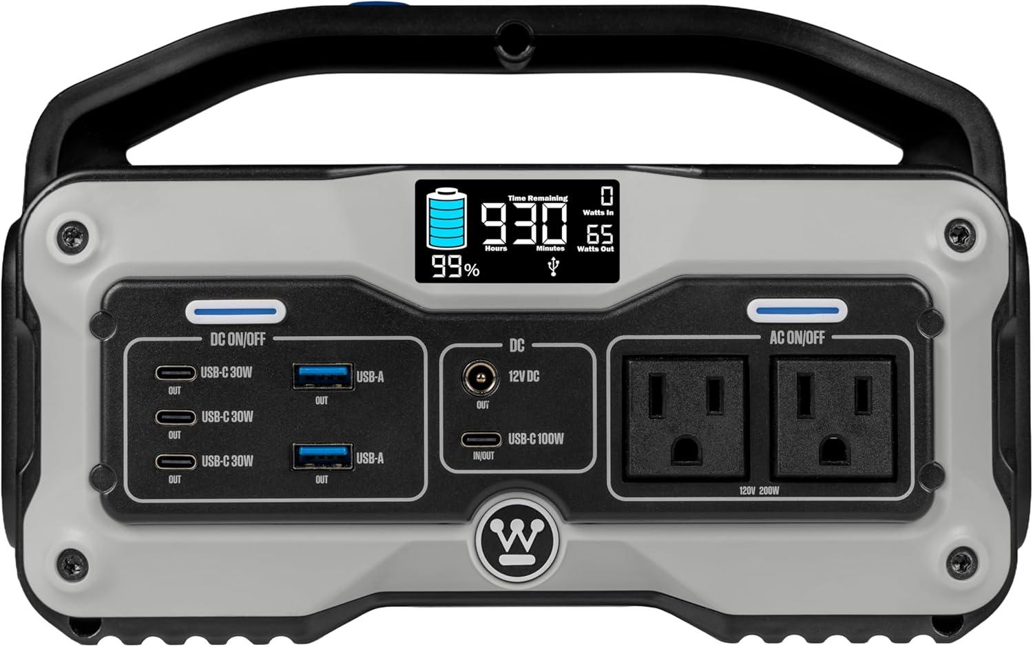 image:imageWestinghouse iGen400s 400 Watt 275Wh Portable Power Station and Solar Generator with LED and DC Outlet for Camping Home Travel IndoorOutdoor Use Solar Panel Not Included