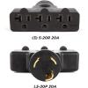 Westinghouse 301514A Generator Plug Adapter, 30A 120V L5-30P to (3x) 5-20R(L5-30P to (3x) 5-20R)