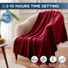 Westinghouse Electric Blanket Heated Throw, Super Cozy Soft Flannel 50″” x 60″” Heated Throw with 6 Fast Heating Levels & 2-10 Auto-Off, Machine Washable, ETL&FCC Certification, Home Office Use, Grey(Red)