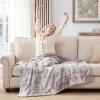 Westinghouse Electric Blanket Queen, Faux Fur Heated Blanket with 10 Heating Levels & 1-12 Hours Auto Off, Soft Cozy Sherpa Heated Blanket Washable Blanket (84″ x 90″ Queen Size, Grey)(Light Grey)