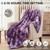 Westinghouse Electric Blanket Queen, Faux Fur Heated Blanket with 10 Heating Levels & 1-12 Hours Auto Off, Soft Cozy Sherpa Heated Blanket Washable Blanket (84″ x 90″ Queen Size, Grey)(Purple)