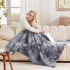Westinghouse Electric Blanket Queen, Faux Fur Heated Blanket with 10 Heating Levels & 1-12 Hours Auto Off, Soft Cozy Sherpa Heated Blanket Washable Blanket (84″ x 90″ Queen Size, Grey)(Grey)