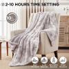 Westinghouse Electric Blanket Queen, Faux Fur Heated Blanket with 10 Heating Levels & 1-12 Hours Auto Off, Soft Cozy Sherpa Heated Blanket Washable Blanket (84″ x 90″ Queen Size, Grey)(Light Grey)