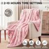 Westinghouse Electric Blanket Queen, Faux Fur Heated Blanket with 10 Heating Levels & 1-12 Hours Auto Off, Soft Cozy Sherpa Heated Blanket Washable Blanket (84″ x 90″ Queen Size, Grey)(Pink)