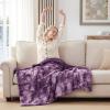 Westinghouse Electric Blanket Queen, Faux Fur Heated Blanket with 10 Heating Levels & 1-12 Hours Auto Off, Soft Cozy Sherpa Heated Blanket Washable Blanket (84″ x 90″ Queen Size, Grey)(Purple)