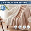 Westinghouse Heated Throw Blanket, Leopard Electric Throw Blanket, Luxury Faux Fur to Flannel Reversible, 6 Heating Levels & 2-10 Hours Time Setting, Machine Washable(Throw, 50″x60″)(Beige)