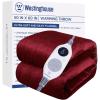 Westinghouse Electric Blanket Heated Throw, Super Cozy Soft Flannel 50″” x 60″” Heated Throw with 6 Fast Heating Levels & 2-10 Auto-Off, Machine Washable, ETL&FCC Certification, Home Office Use, Grey(Red)