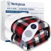 Westinghouse Electric Throw Heated Throw Blanket Soft Flannel & Sherpa Heating Blanket with 6 Heating Levels 2-10 Hours Auto-Off, Fast Heating & Overheat Protection Machine Washable, Red 50×60 Inches(Red)