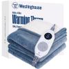 Westinghouse Electric Throw Heated Throw Blanket Soft Flannel & Sherpa Heating Blanket with 6 Heating Levels 2-10 Hours Auto-Off, Fast Heating & Overheat Protection Machine Washable, Red 50×60 Inches(Blue)