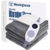 Westinghouse Electric Throw Heated Throw Blanket Soft Flannel & Sherpa Heating Blanket with 6 Heating Levels 2-10 Hours Auto-Off, Fast Heating & Overheat Protection Machine Washable, Red 50×60 Inches(Light Grey)