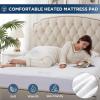 Westinghouse Heated Mattress Pad Queen Size, Dual Wireless Controller Electric Mattress Pad with 10 Heating Levels & 1 to 12 Hours Time Settings, Fit Up to 17″ Deep Pocket(Queen)
