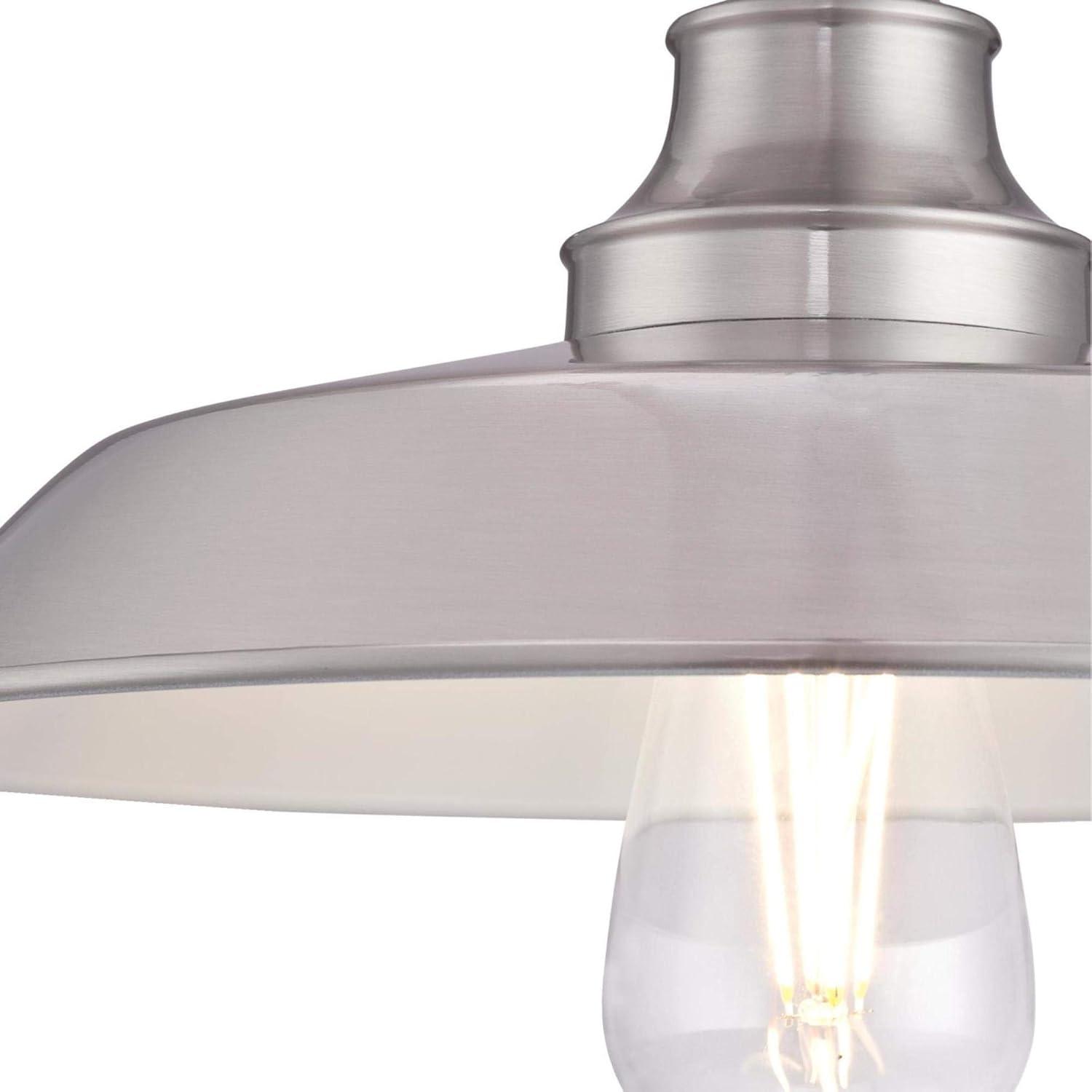 image:imageWestinghouse 6370200 Iron Hill 12Inch OneLight Indoor Semi Flush Mount Ceiling Light Brushed Nickel Finish