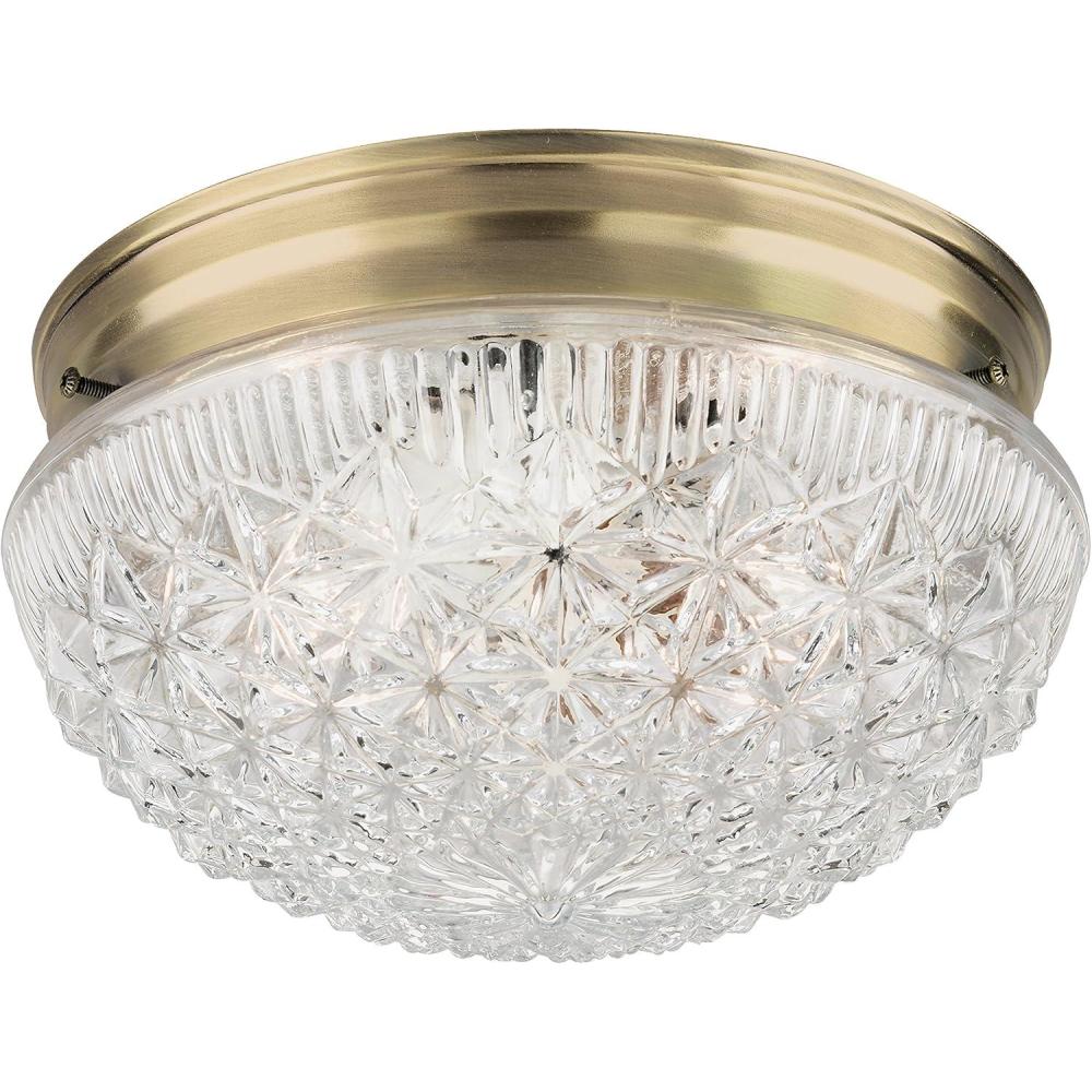 image:imageWestinghouse 6661000 2lite Ab Clear Faceted Glass WhiteTwo Light
