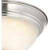 6400500 11-Inch Dimmable LED Indoor Flush Mount Ceiling Fixture, Brushed Nickel Finish with White Alabaster Glass