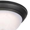 6400600 11-Inch Dimmable LED Indoor Flush Mount Ceiling Fixture, Oil Rubbed Bronze Finish with White Alabaster Glass