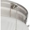 6720200 Two-Light Flush-Mount Indoor Ceiling Fixture with Pull Chain, Sienna Finish with Frosted Fluted Glass(Brushed Nickel)