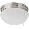 6720200 Two-Light Flush-Mount Indoor Ceiling Fixture with Pull Chain, Sienna Finish with Frosted Fluted Glass(Brushed Nickel)
