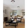 Westinghouse 6344500 Two-Light Indoor Flush Ceiling Fixture (2 Pack), Oil Rubbed Bronze Finish with Frosted Swirl Glass