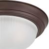 Westinghouse 6344500 Two-Light Indoor Flush Ceiling Fixture (2 Pack), Oil Rubbed Bronze Finish with Frosted Swirl Glass